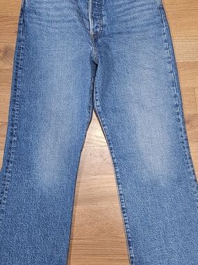 Levi's Ribcage Crop Boot Jeans in Medium Blue